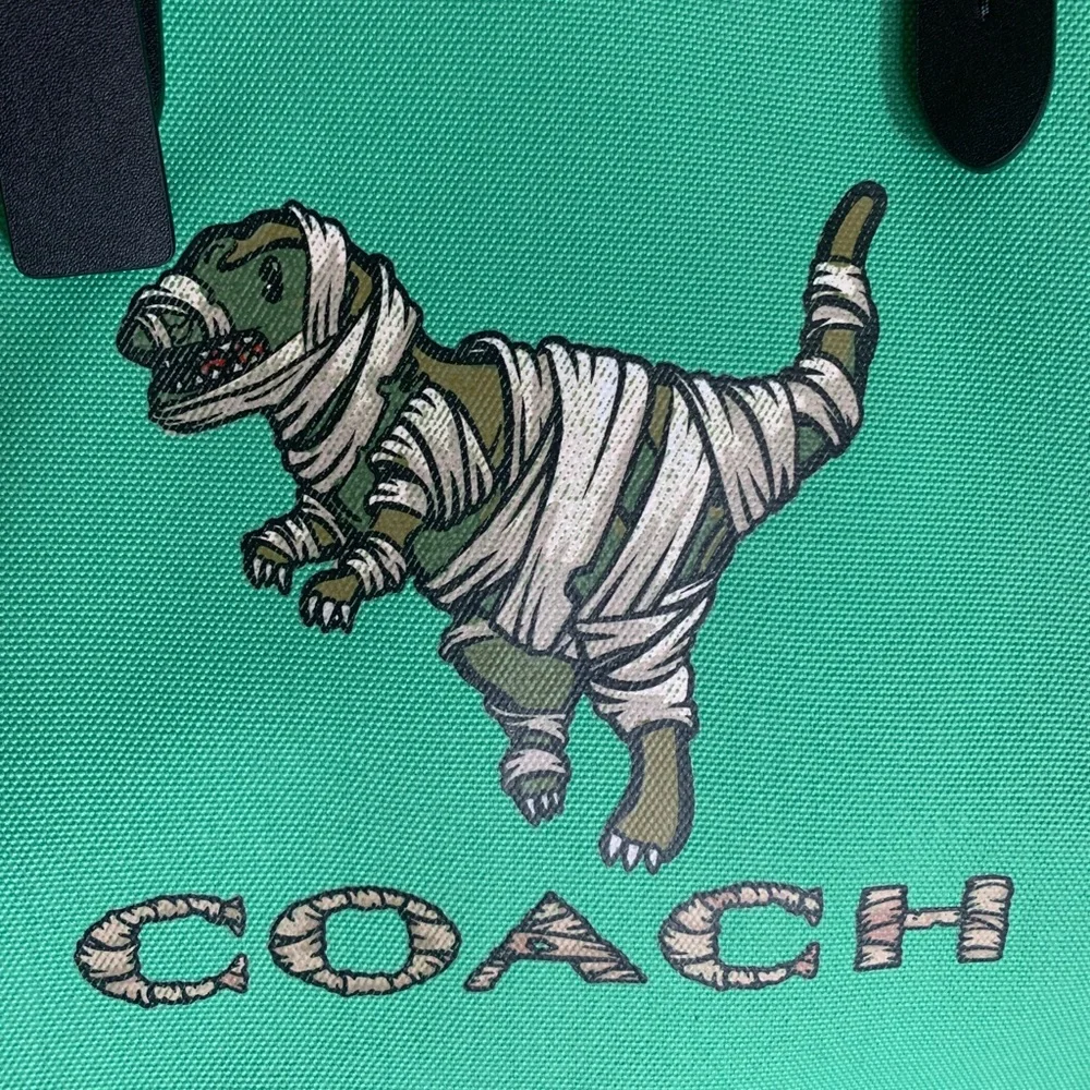 SOLD⛔️Authentic COACH 1941 Canvas/leather DINOSAUR L.Edition Michael Jordan tote - Picture 10 of 14